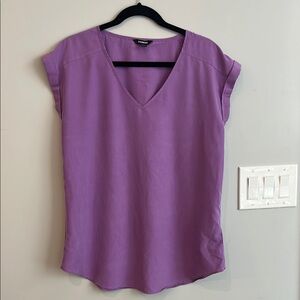 Express Lavender V-Neck Blouse
